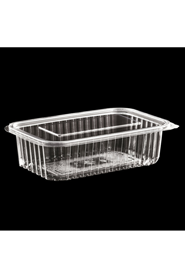 100 Adet 750 cc Plastik Sızdırmaz Kap Tek Kullanımlık Kapaklı Kase | Kullan At Yemek Kabı Paket Kabı - 2