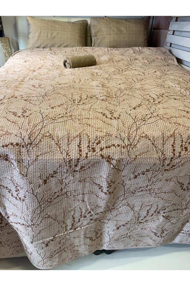 Sprout Patterned Sheet Elastic Double Pique Set - 1