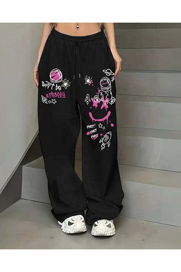 Street Style Printed Unisex Baggy Tracksuit