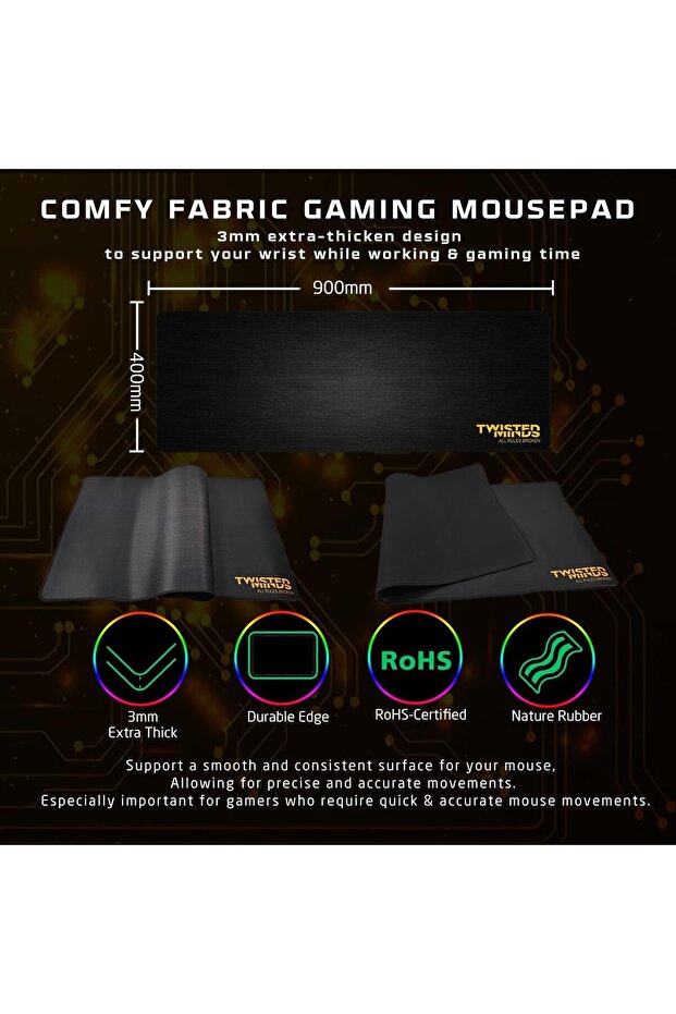 مجموعة ألعاب 4 1 - لوحة مفاتيح ميكانيكية سلكية Tm Fusion X بـ 87 مفتاحًا و4 مستويات DPI وماوس قابل للتعديل - 2