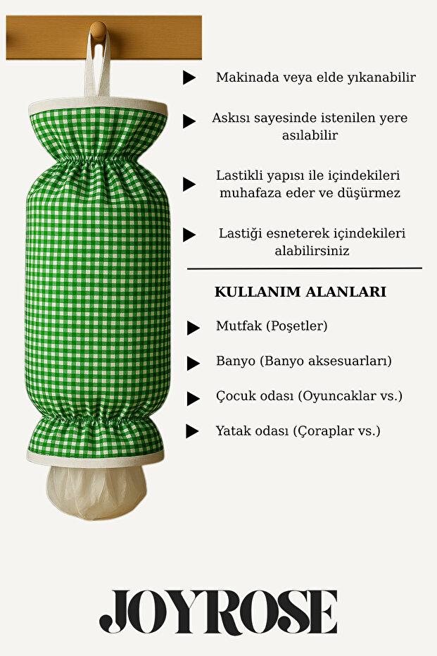 Poşetlik – Poşet Organizeri, Poşet Sepeti, Mutfak Poşet Düzenleyici Çok Amaçlı Saklama Ürünü - 3