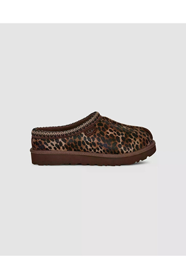 Kadın Yumuşak Astarlı EVA Dış Taban Süet Yüzey Leopar Terlik 1158350-BURNTCEDAR - 1