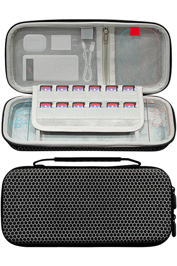 حقائب تخزين وحدة تحكم الألعاب Switch2 Eva ذات الغلاف الصلب وحقيبة تخزين يدوية محمولة بتصميم يدوي - 6