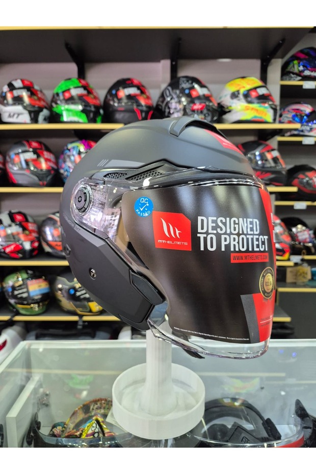 Cosmo SV Solid A1 Mat Siyah Açık Kask - 2