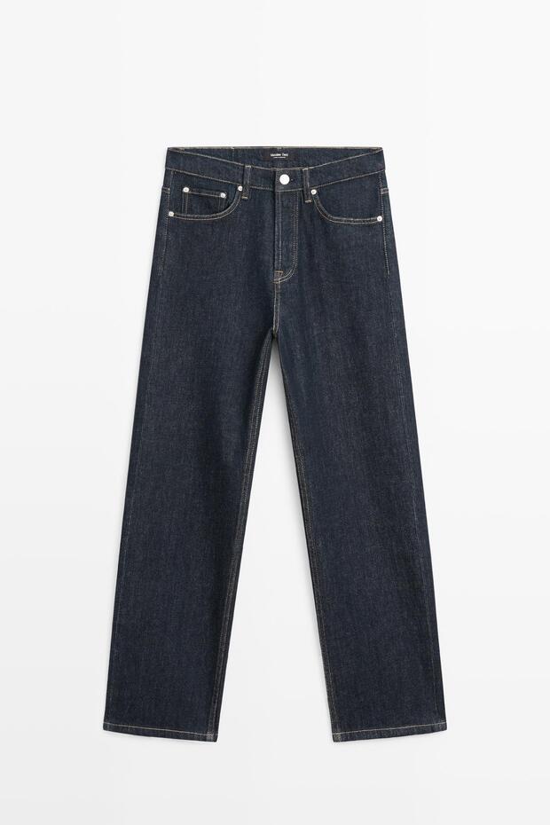 Straight fit yüksek bel jean - 5