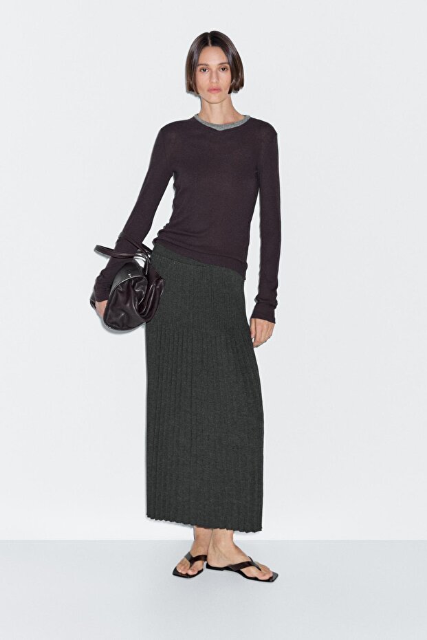 Pilili triko midi etek - 1