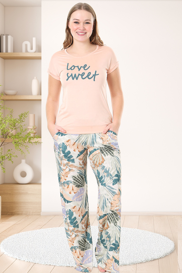Wide Leg Viscose Blouse Women's Tracksuit Set