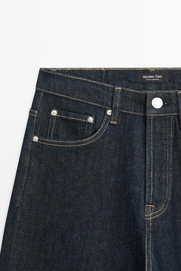 Straight fit yüksek bel jean - 6