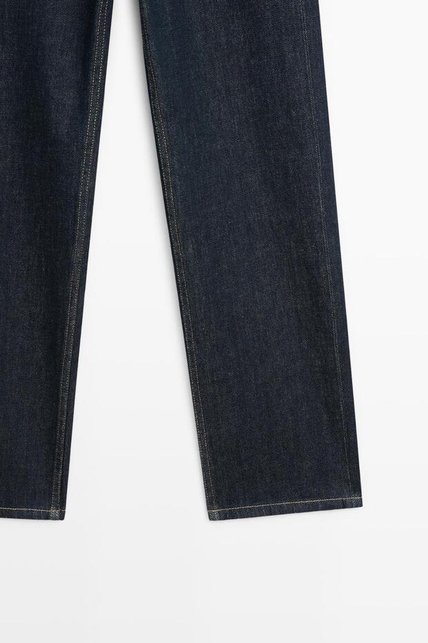 Straight fit yüksek bel jean - 7