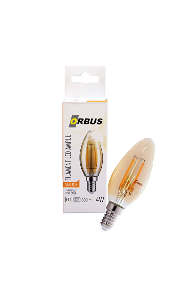 BA3 4W E14 Amber LED Ampul 300lm 2400K - 2