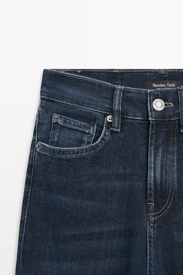 Yüksek bel İspanyol paça skinny fit jean - 2