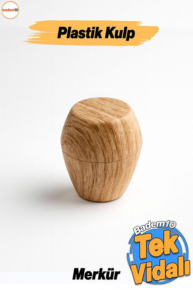 Mercury Button Light Walnut Color Furniture Kitchen Wardrobe Cabinet Drawer Handle Handle Plastic Single Screw Handle - 1