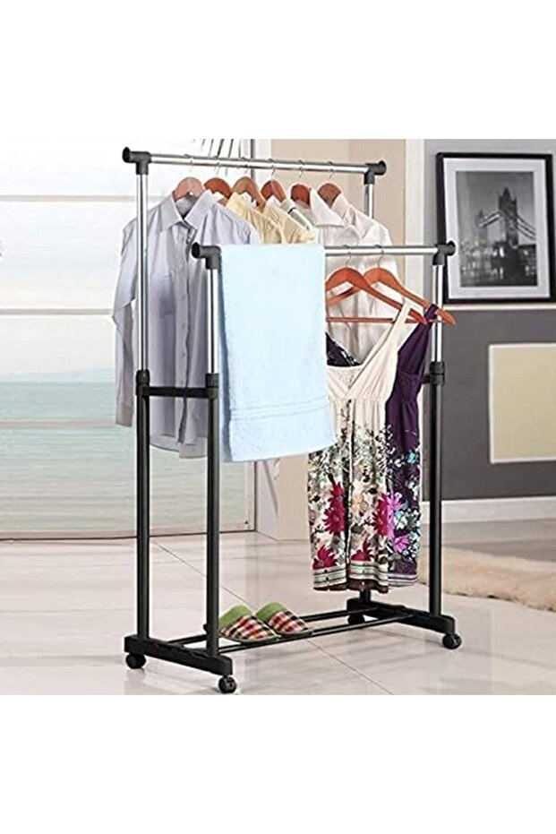 علاقة ملابس مزدوجة – عملية وأنيقة - 1