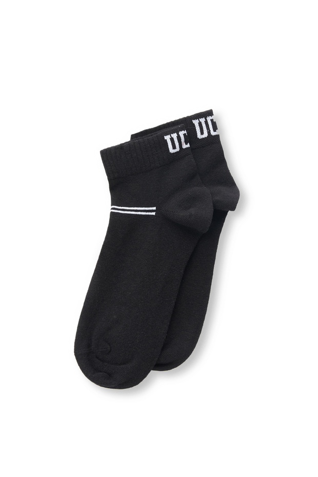 Brennus 3-Piece Black Short Jacquard Standard Fit Unisex Socks