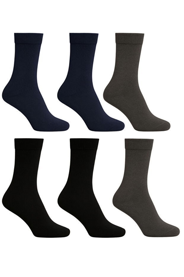 6 Pairs of Men's Classic Plain Socks