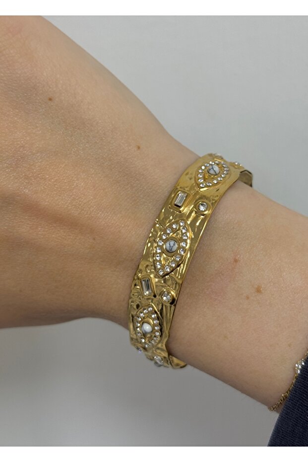 Steel Eye Bracelet (1.50 cm Thickness)