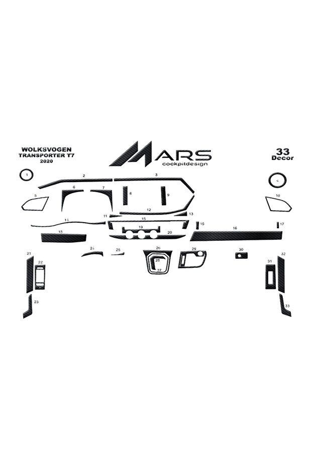Volkswagen Transporter 2020 - Dashboard Console Trim