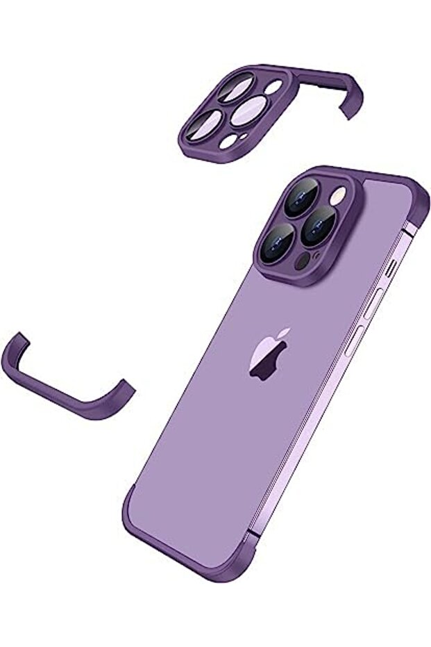 حافظة متوافقة مع iPhone 14 Pro Max حافظة بتصميم بدون حواف لحماية عدسة الكاميرا رفيعة وخفيفة الوزن - 1