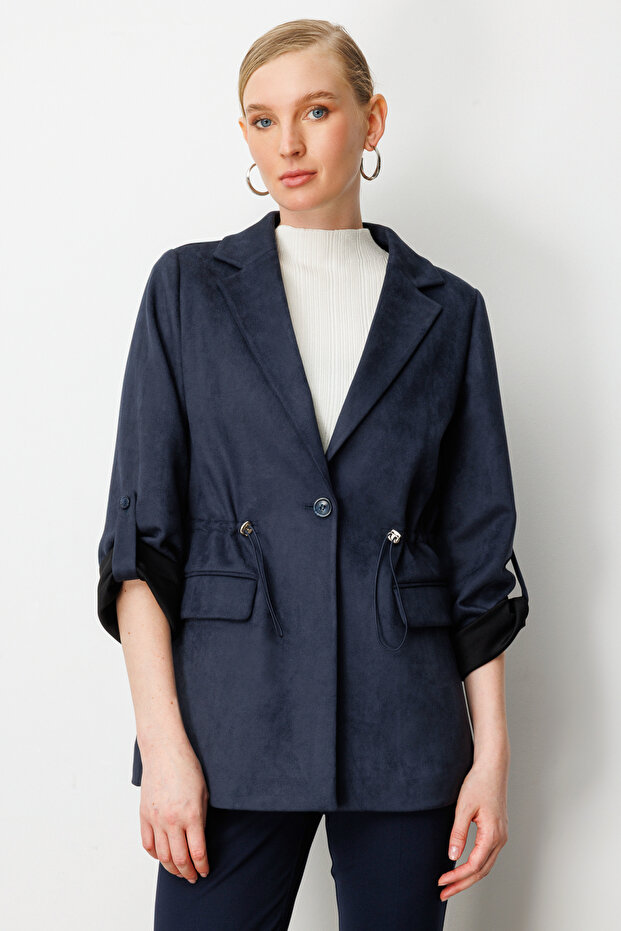 Suede Jacket with Flap Pockets - 2