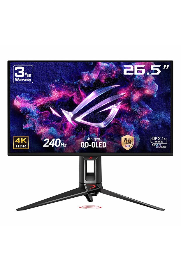 ROG Swift PG27UCDM 26.5" 240Hz 0.03Ms HDMI+DP+USB-C HDR UHD G-Sync FreeSync OLED Pivot Vesa Mon - 1