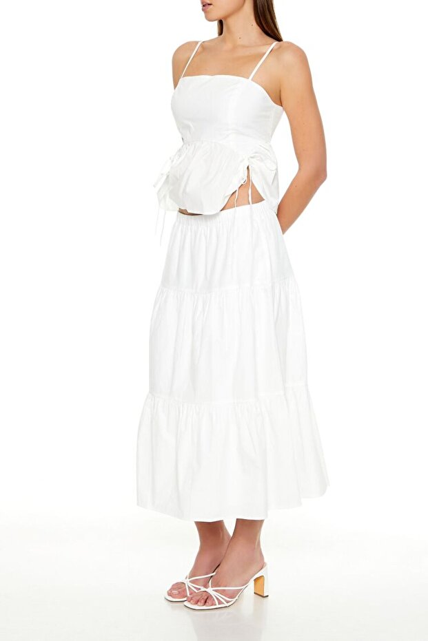 Katmanlı Maxi A-Line Etek - 4