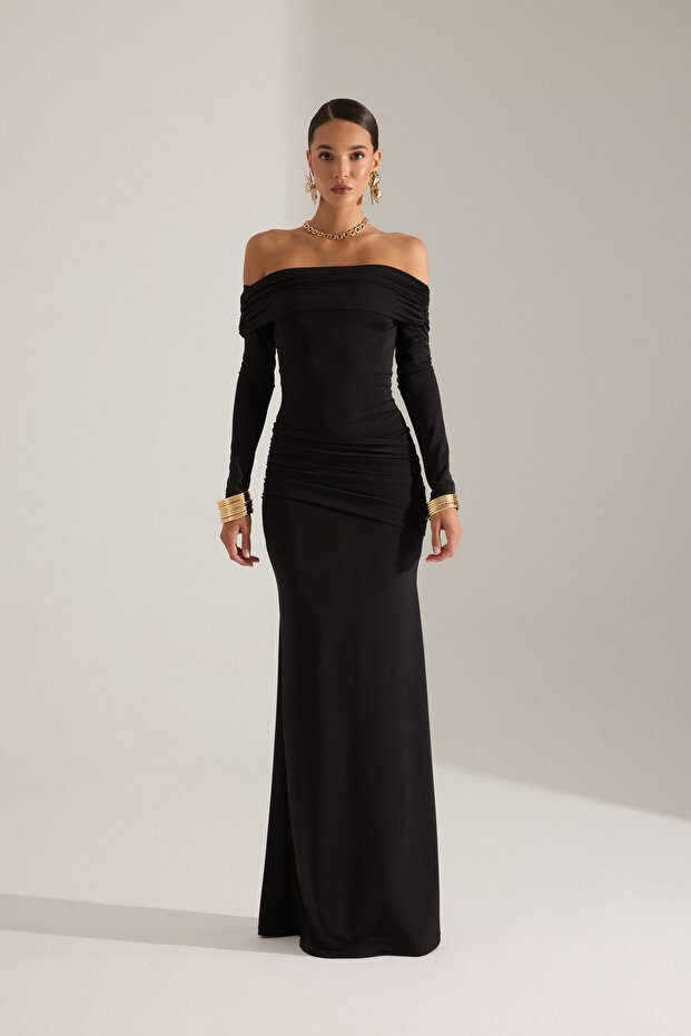 LARA SİYAH ELBİSE - 4