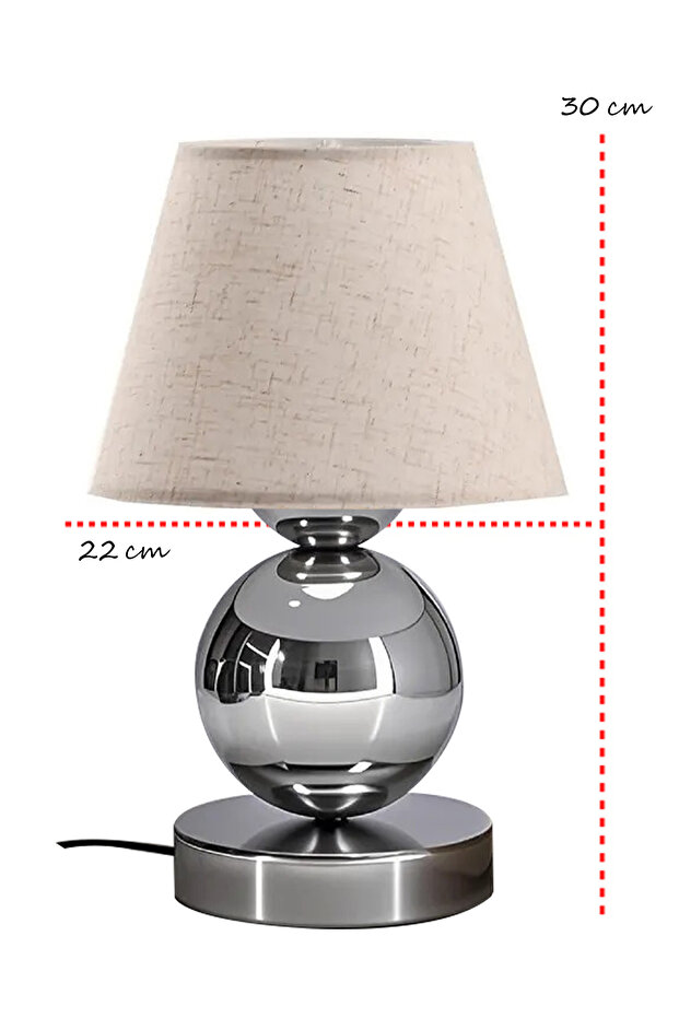 Perla Masa Üstü Krem Komidin Başı Abajur - 2