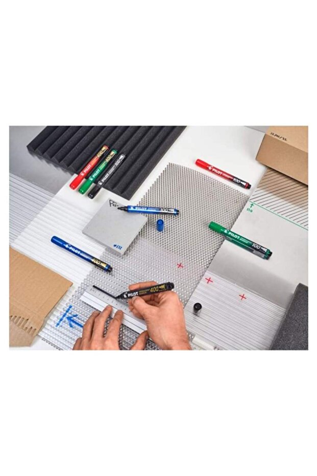 P400 permanent marker, beveled tip, 4 mm, red - 7
