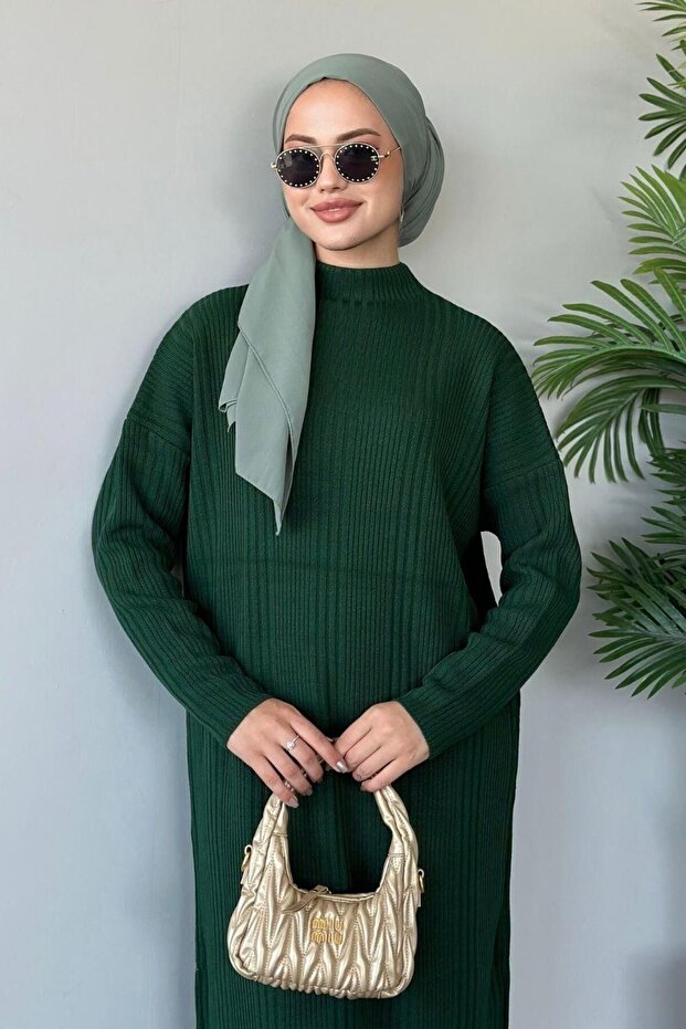 Fitilli Triko Elbise - 4