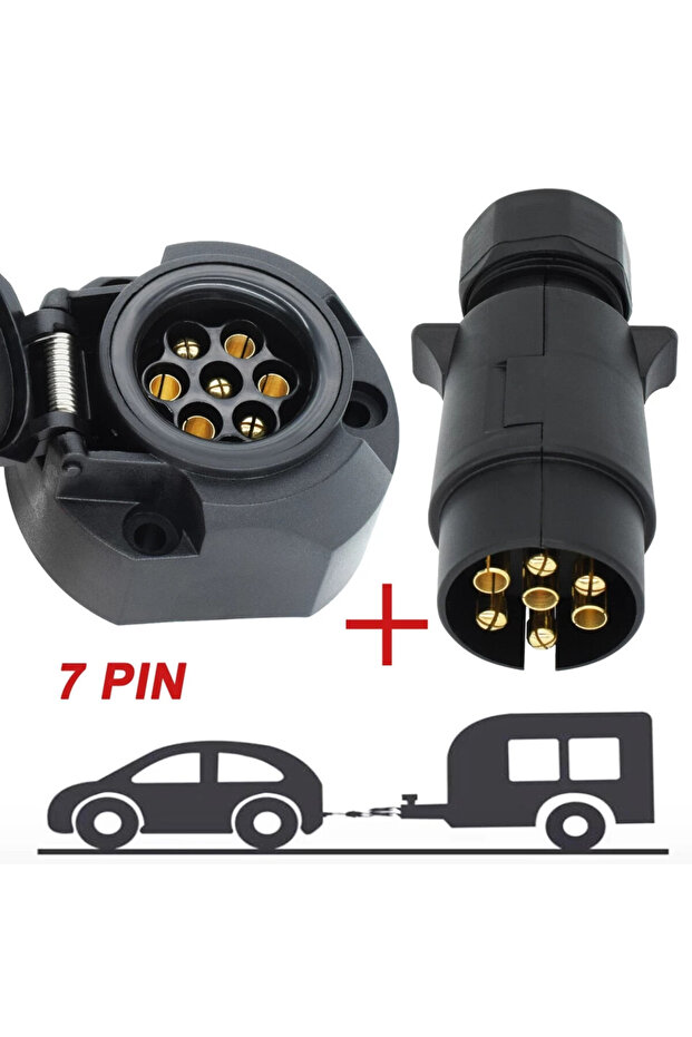 7-pin plug + socket - 2