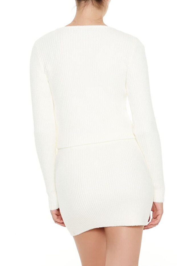 Triko Bağlamalı Hırka - 5