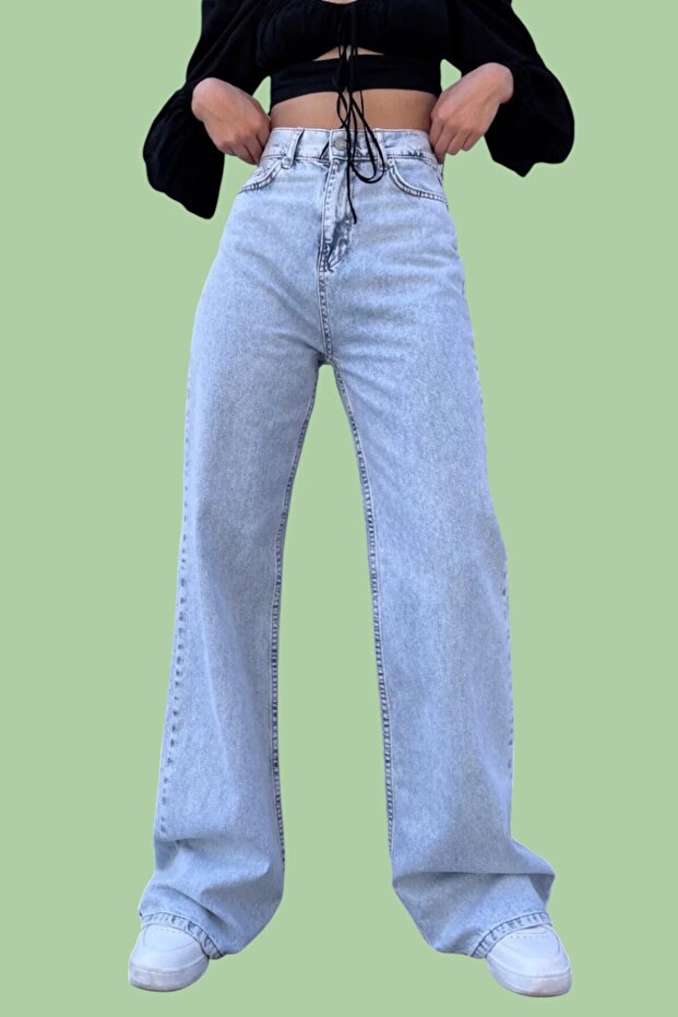 Light Blue Wide Leg Wide Leg Jeans