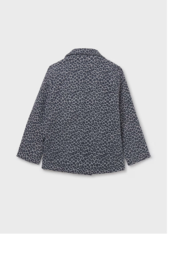 Kız Çocuk Jakarlı Kaban 10-14 Yaş Gri - 4