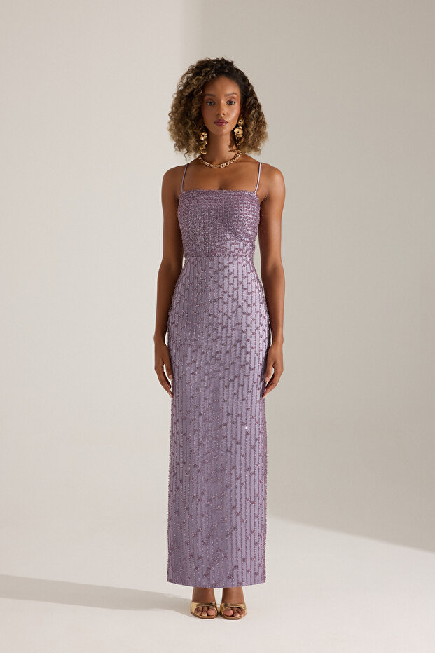 MILICA LİLA ELBİSE - 1