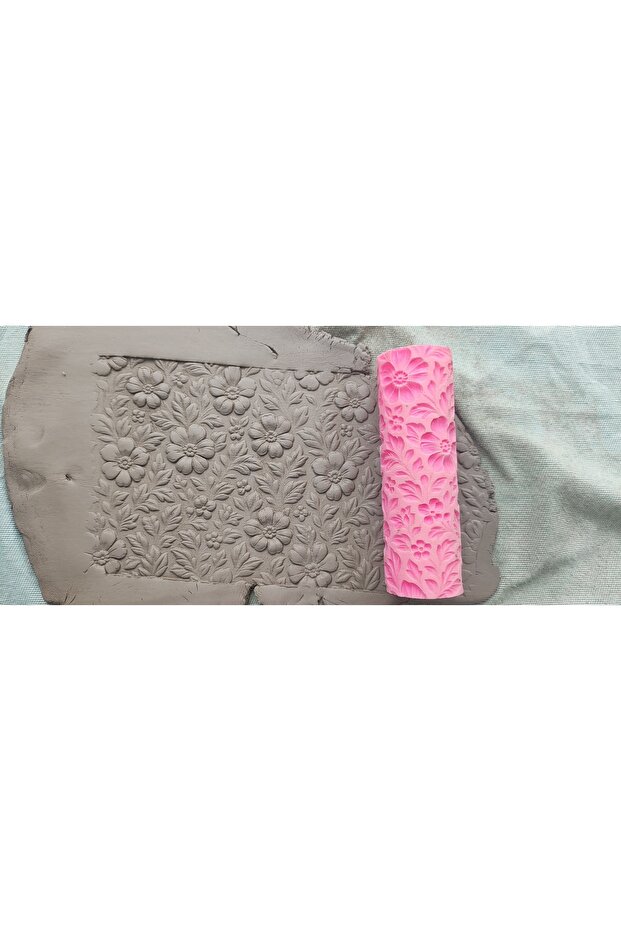 عجينة نحت من الصلصال والسيراميك مع نمط أوراق وزهور - 2