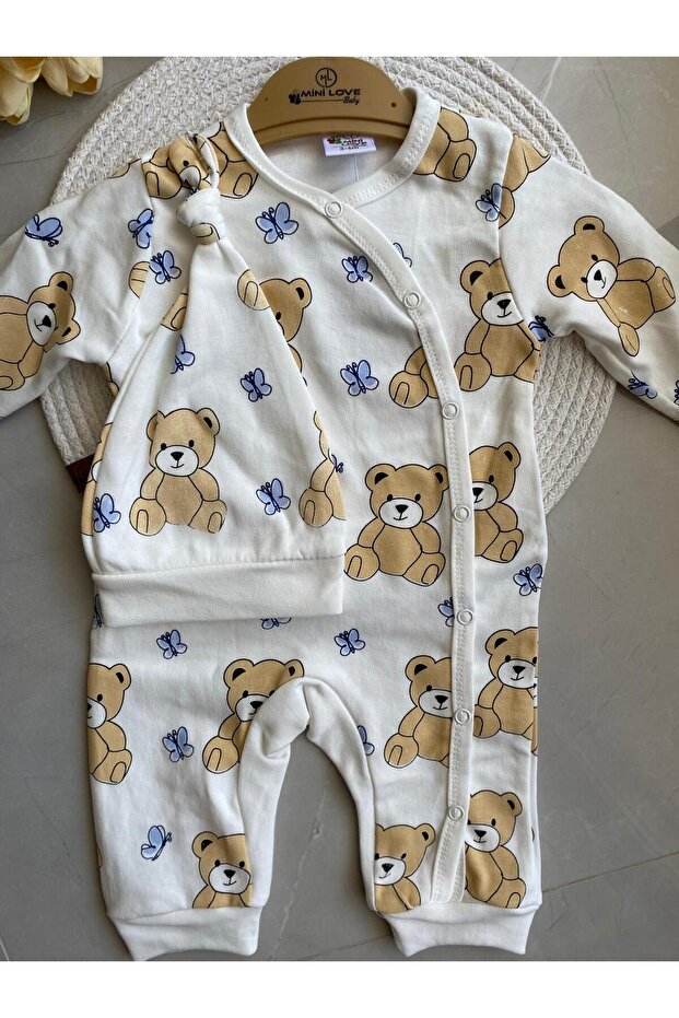 ŞAPKALI AYI BASKILI TULUM - 1