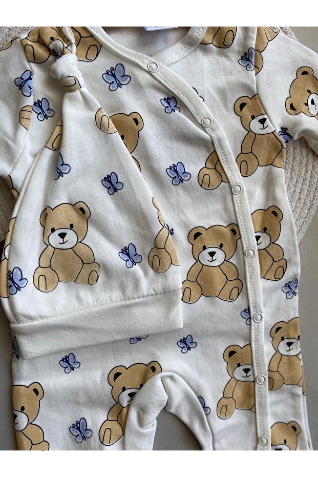 ŞAPKALI AYI BASKILI TULUM - 3