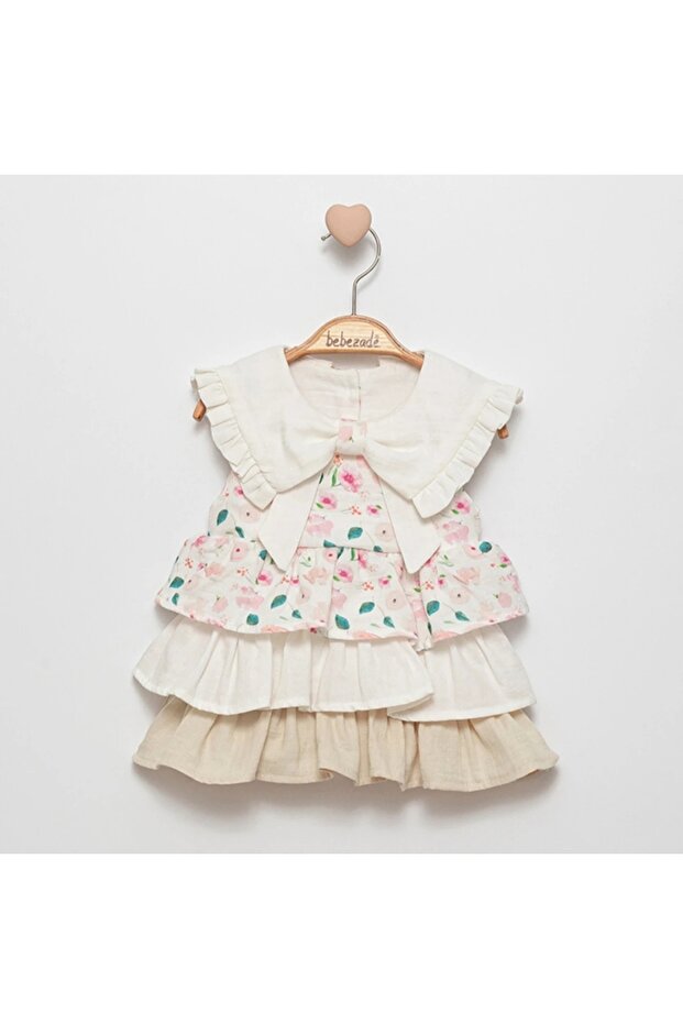 Baby Girl Floral Patterned Layered Dress