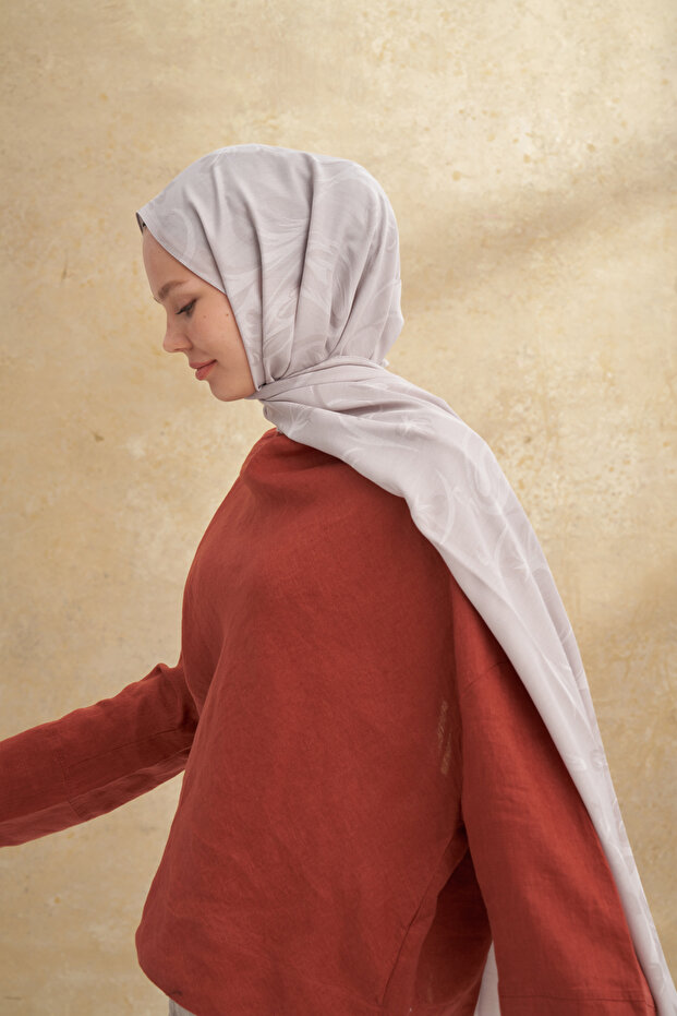 شال من الخيزران باروك - حجري - 1