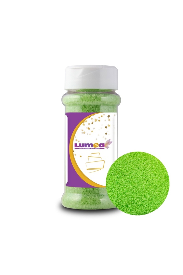 Lime green decorating sugar, 90g -