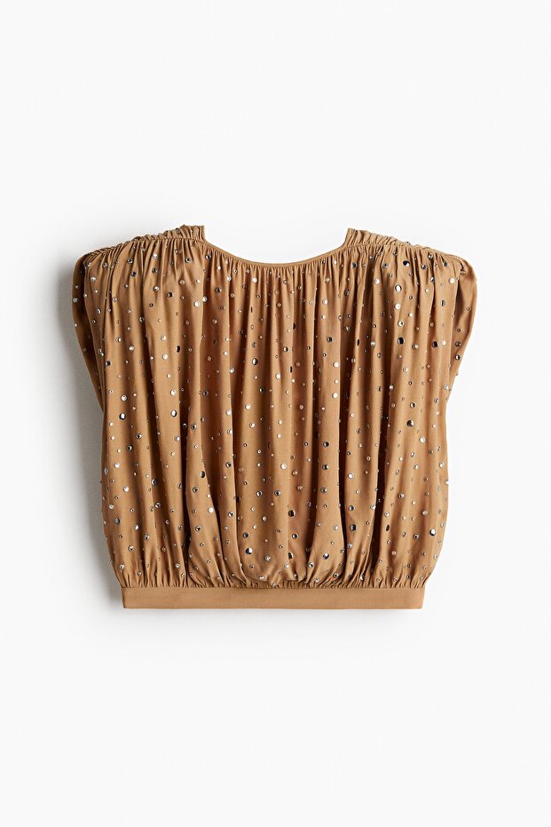 Suni Elmas İşlemeli Üst - 2