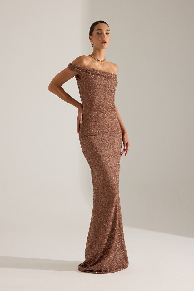 IVONA KAHVE ELBİSE - 5