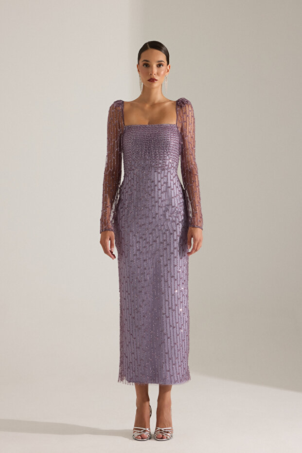 PATRIZIA LİLA ELBİSE - 1