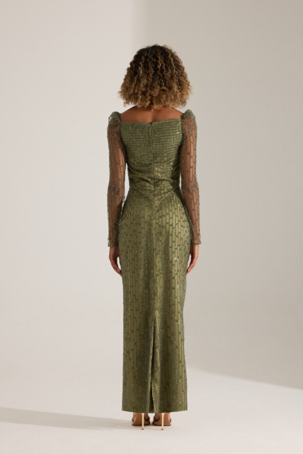 PATRIZIA HAKİ ELBİSE - 5