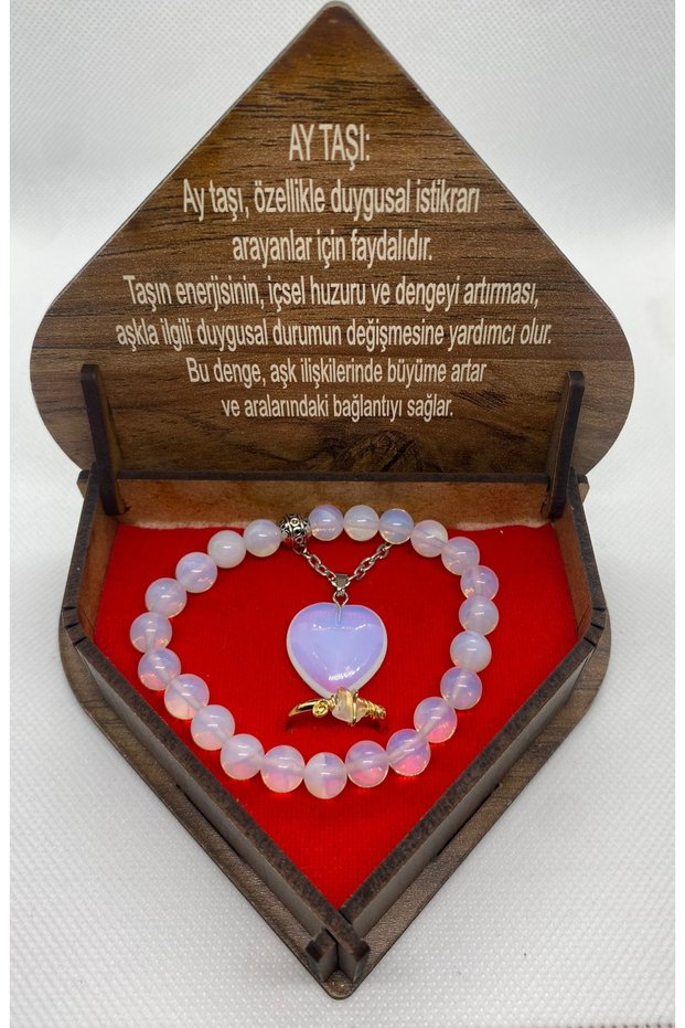 Natural Moonstone Necklace, Bracelet, Ring Set, Gift Jewelry (Comes with Wooden Box Gift)