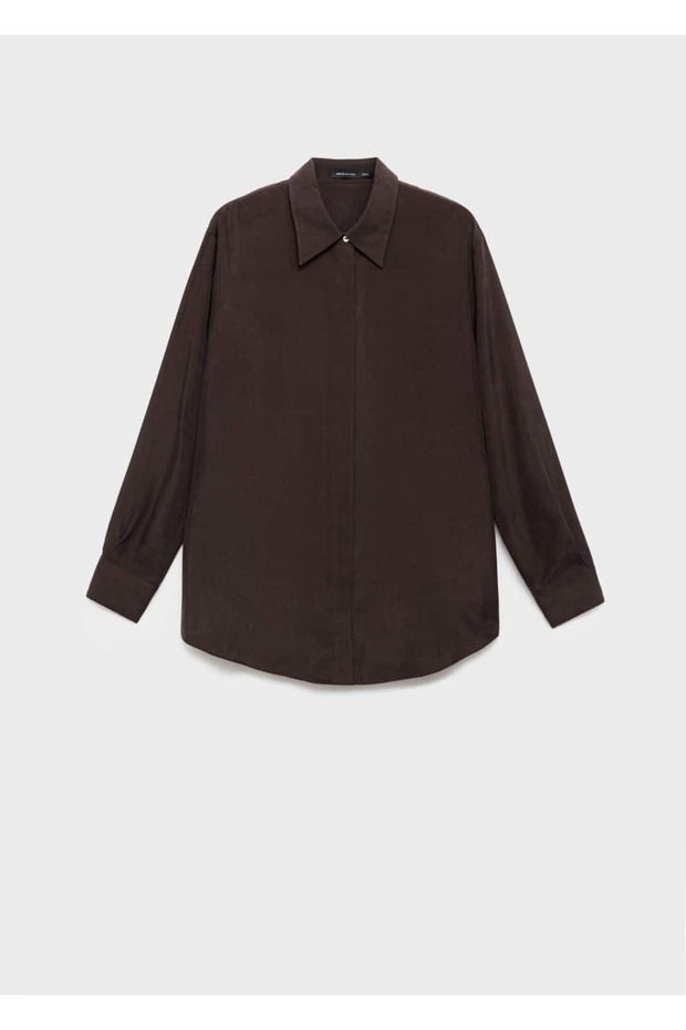 %100 ipek oversize gömlek - 3