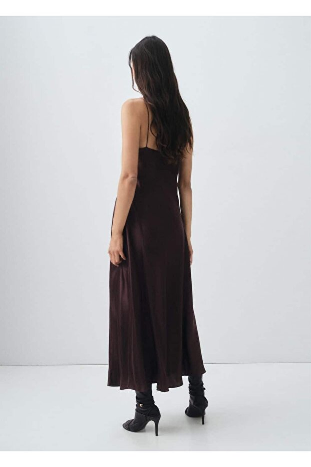 Saten ipek elbise - 4