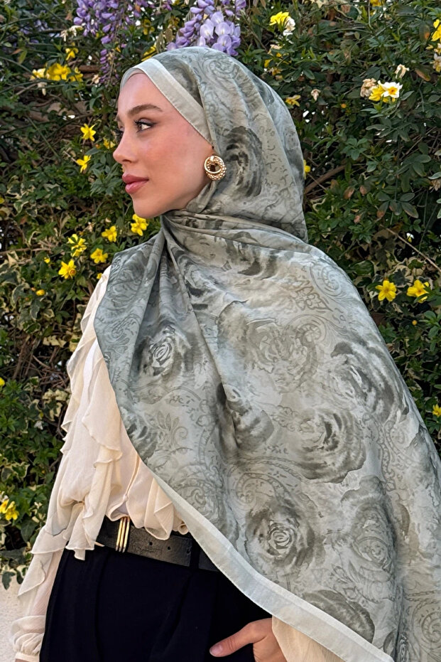 Eșarfă Rossa Pattern Soft Shawl - Verde - 2