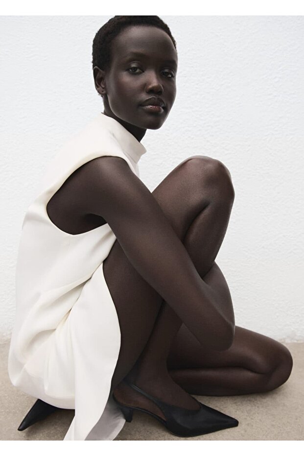 Perkins yaka volanlı elbise - 6