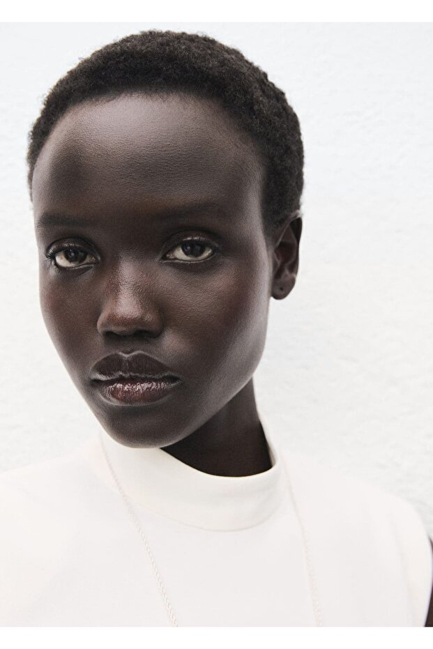 Perkins yaka volanlı elbise - 5